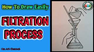 filtration drawinghow to draw filtrationfiltration process drawingfiltration process diagram [upl. by Anaitsirc269]