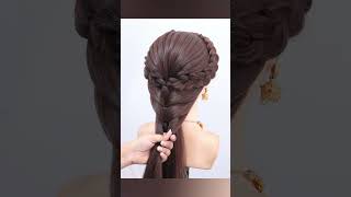 Stylish Best Ponytail Engagement Look ponytail ytshorts hairstyle bridal easyhairstyle [upl. by Lindon]