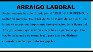 ARRAIGO LABORALSIN CONTRATO VIGENTESENTENCIA 4522021 [upl. by Krigsman363]