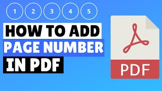 How to Add Page Number in PDF File [upl. by Alliscirp]