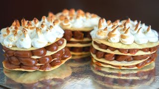 Italian Meringue Cakes Filled with Peanut Butter or Dulce de Leche 💕 MINI ROGEL CAKES 💕 [upl. by Fry]