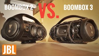 JBL BOOMBOX 3 VS JBL BOOMBOX 2 LOW FREQUENCY MODE Deep BASS TEST  100 VOL [upl. by Simmons553]