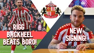 SPECIAL CHRIS RIGG GOAL WINS THE quotDERBYquot  NEW STRIKER SIGNS FOR SUNDERLAND [upl. by Atilemrac]