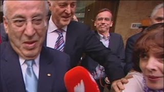 Littlemore shoves journalist outside ICAC hearing [upl. by Kendrick]