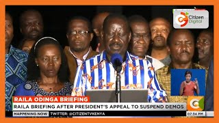 BREAKING NEWS Raila Odinga calls off planned Monday antigovernment protests [upl. by Healy]