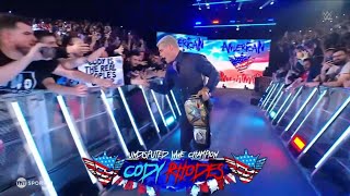 Cody Rhodes ELECTRIC Entrance WWE Smackdown in Lyon France [upl. by Baker]