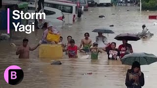 Storm Yagi Floods Some Areas of Northern Philippines [upl. by Drof]