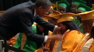 CNN Obama greets Memphis high school grads [upl. by Davine531]