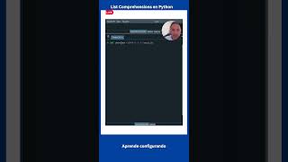 List Comprehensions en Python en 1 Minuto ccna python ciscocertification pedrolinocaceres [upl. by Notlem692]