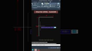 AutoCAD  How to use Chamfer Command shorts autocad tutorial [upl. by Tija]