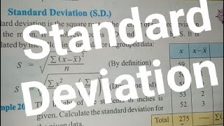 How to find the Standard Deviation SD  Statistics Class 8  10  11  math class channel [upl. by Dnumsed]