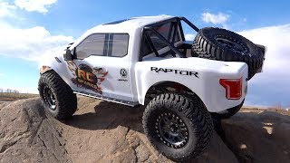 FORD RAPTOR F150 Stock on the Rocks  8th scale Trail Truck quotTraction Hobbyquot  RC ADVENTURES [upl. by Bailie]