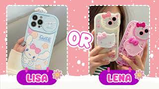 Lisa or Lena  Sanrio Edition Cinnamoroll and Hello Kitty Phone Case cinnamoroll hellokitty [upl. by Warenne100]