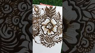 New floral designs hennakhafifmehndidesign mehndi salmamehndiartist viralshorts [upl. by Lesly]