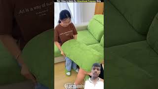 Sofa cover for home sofa gadgetry amazingfacts bed furniture story foryou new tech ai [upl. by Arhoz]