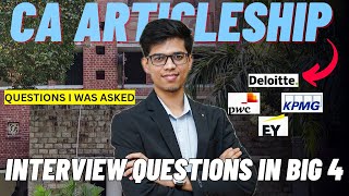 CA articleship interview questions in BIG 4  CA articleship in BIG 4 CA articleship  BIG 4  CA [upl. by Lucie901]