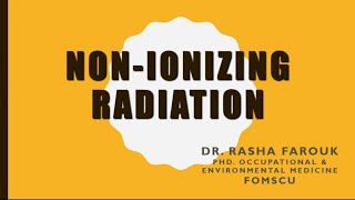 NonIonizing Radiation [upl. by Kinson]