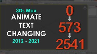 How to Animate Text Changing in 3ds Max  Powerful tip [upl. by Noam]