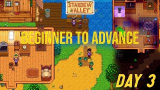 STARDEW VALLEY BEGINNER TO ADVANCE DAY 3  STARDEW VALLEY LIVE  shortlive stardewvalley [upl. by Nessnaj]