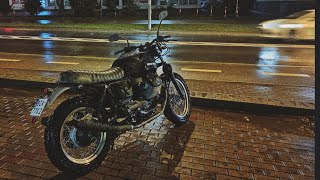 Rainy POV Moto Guzzi V7 Special Custom Cafe Scrambler  Bialystok [upl. by Akered]