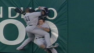 2005 ALDS Gm 5 Crosby Sheffield collide [upl. by Hoskinson551]