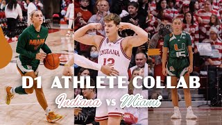 D1 GAME DAY VLOG COLLAB I MENS VS WOMENS BASKETBALL I UMIAMI amp INDIANA Cavinder twins  Miller Kopp [upl. by Ytisahc766]