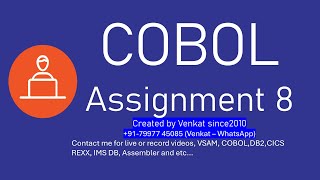 COBOL Assignment 8  Calculation Report Generation [upl. by Eirehs]