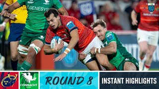 Munster v Connacht  Instant Highlights  Round 8  URC 202223 [upl. by Teddi]