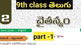 chaithnyam lesson9th class Telugu lesson2 చైతన్యం9th class Telugu lessonsAPDSC 2024Telugugrammar [upl. by Eoz323]