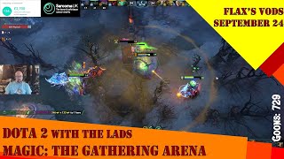 FULL VOD PFlax plays Dota 2 with the Lads  MTG Arena Sep 24 2024  quotterrible at this gamequot [upl. by Witkin]