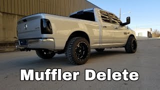 2015 Ram 1500 Single Exhaust Muffler Delete [upl. by Michey247]