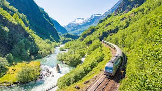 FLÅM Norway The Flåm Railway The most beautiful train journey in the world [upl. by Oates]