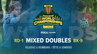 2023 PDGA Pro Worlds  MIXED DOUBLES  R1B9 Feature  Velediaz  Heimburg  Tätte  Semerád [upl. by Eutnoj]