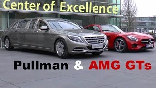 WOW  MercedesBenz Center of Excellence  Maybach Pullman S600 amp Mercedes AMG GTs in Sindelfingen [upl. by Nnylcaj271]