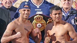 Kal Yafai vs Roman ‘Chocolatito’ Gonzalez • FULL WEIGH IN amp FACE OFF • Matchroom Boxing USA [upl. by Ainslee]