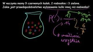 Przykład losowanie kuli innej niż niebieska [upl. by Hseyaj]