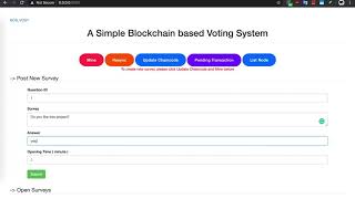 A Simple Blockchainbased Voting System Demo [upl. by Legin276]