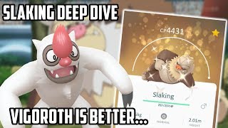 Slaking Deep Dive In Pokemon Go Vigoroth Is Better [upl. by Marmion]