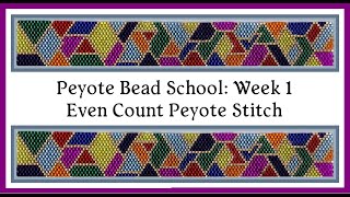 Even Count Peyote Stitch  Peyote Bead School  Week 1 [upl. by Whitnell]