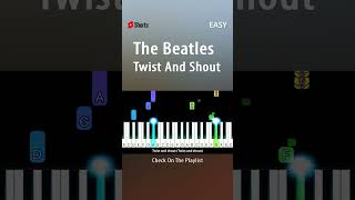 The Beatles  Twist And Shout  EASY Piano TUTORIAL by Piano Fun Play youtubeshorts shorts [upl. by Fortier]