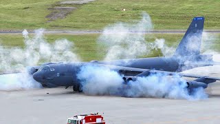 US Jump Starts Massive B52 Engines with Small Explosives [upl. by Ymirej]