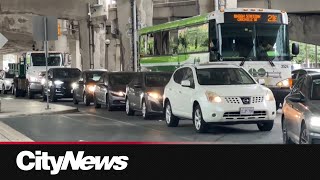 Traffic near Union Station Bus Terminal leading to delays frustrating commutes [upl. by Eednyl97]