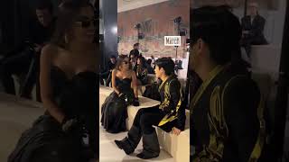 HONGJOONG with Anitta at the Paris Fashion Week Balmain Spring Summer 25 Womens Show [upl. by Nho]