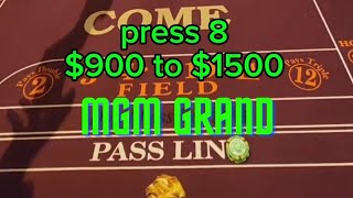 live craps at the MGM Grand part 1 craps casino gambling vegas lasvegas [upl. by Yerrot]