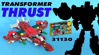 Tutorial LEGO Creator 31130 alternate design Transformer Thrust  Fighter jet plane [upl. by Harriot]