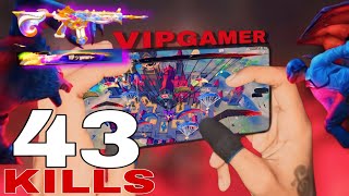 43KILLS new best gameplay solo vs squad 😈redmi note 12 pro  5 fingers player [upl. by Learrsi709]