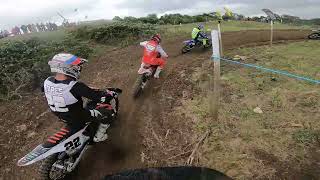 Nympsfield mx track 2022 AMCA Vets Championship Rd7 race1 [upl. by Relyuc242]