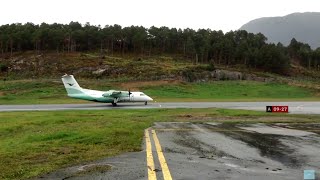 Widerøe Landing  Takeoff at Sandane [upl. by Lennor928]