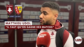 FC Metz  RC Lens 21  la réaction de Matthieu Udol [upl. by Gunilla]