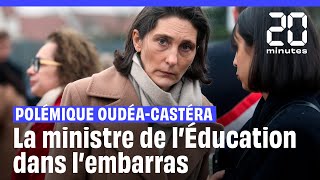 Polémique OudéaCastéra  La ministre de lÉducation dans lembarras [upl. by Normy]